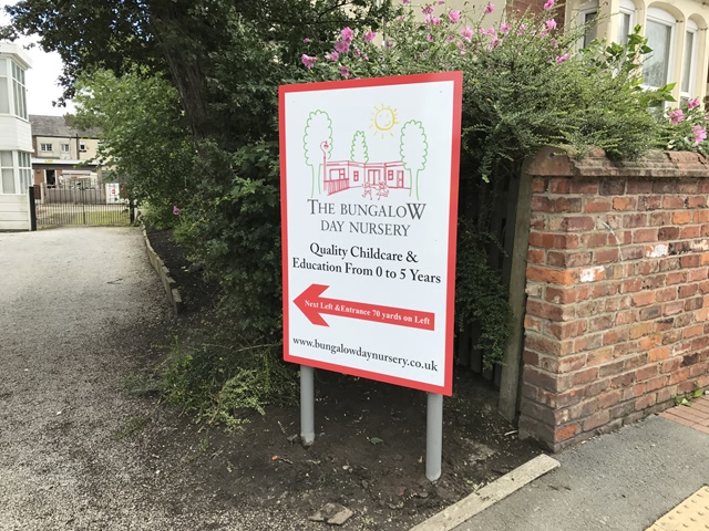 Photo of freestanding signs