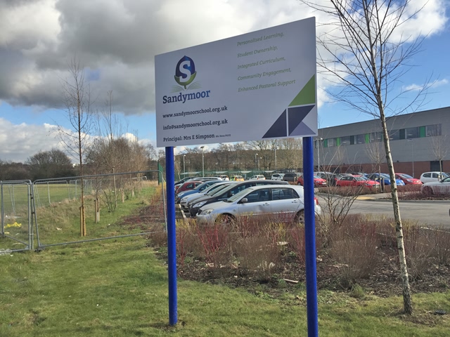 Photo of freestanding signs