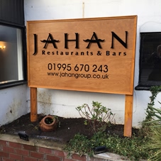 Photo of freestanding signs