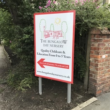 Photo of freestanding signs