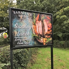 Photo of freestanding signs