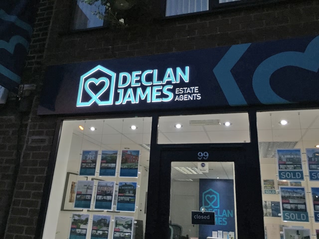 Photo of illuminated signs