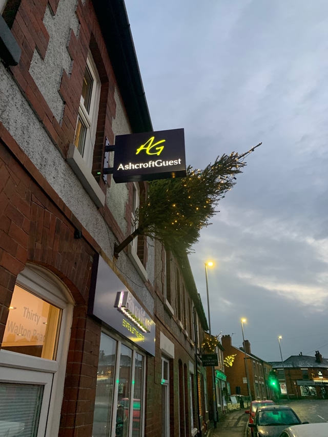 Photo of illuminated signs