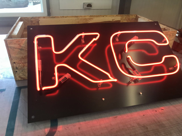 Photo of illuminated signs