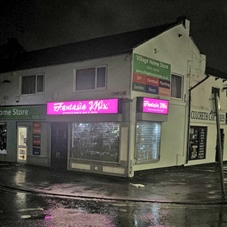 Photo of illuminated signs