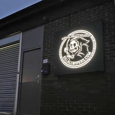 Photo of illuminated signs