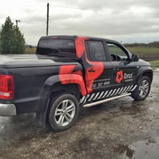 Photo of vehicle with graphics