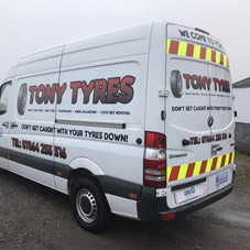 Photo of vehicle with graphics