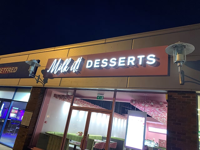 Photo of illuminated signs