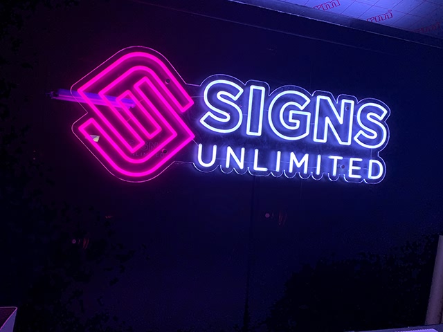 Photo of illuminated signs