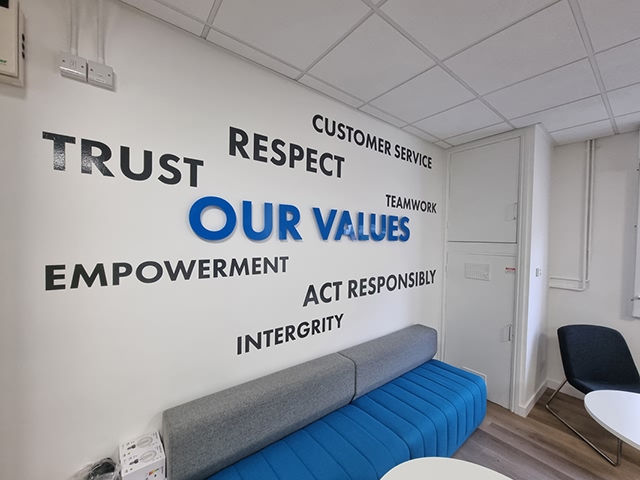 Photo of wall graphics