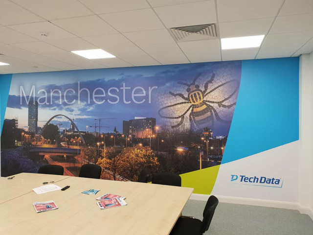 Photo showing wall graphics