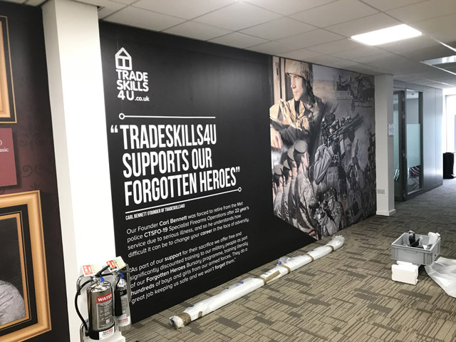 Photo showing wall graphics