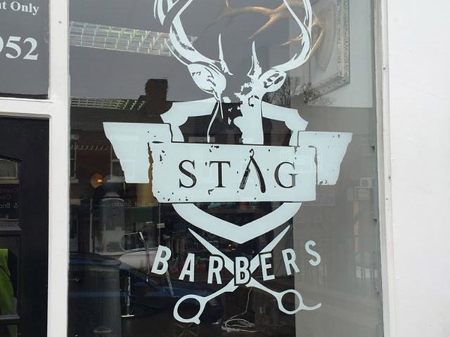 Photo showing window graphics