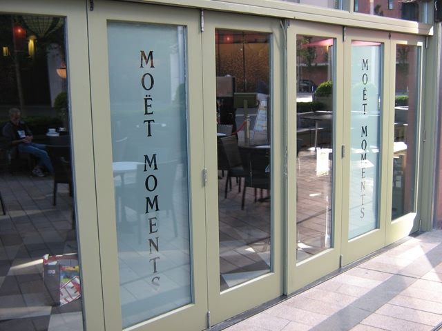 Photo showing window graphics
